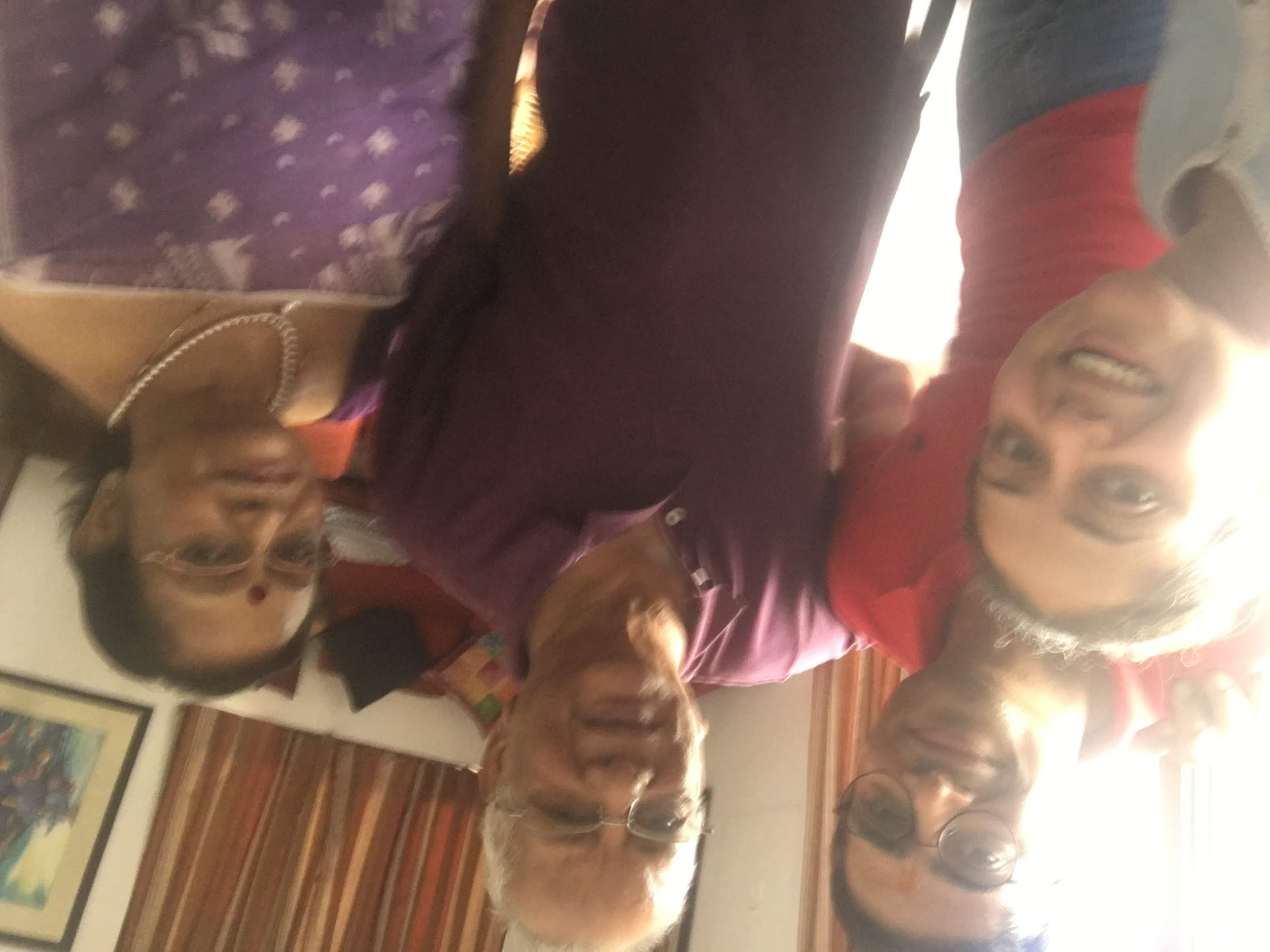 Kunwer Sachdev with S.B. Ganguly, Khushboo Sachdev, and Mrs. Ganguly at the Ganguly residence in Kolkata