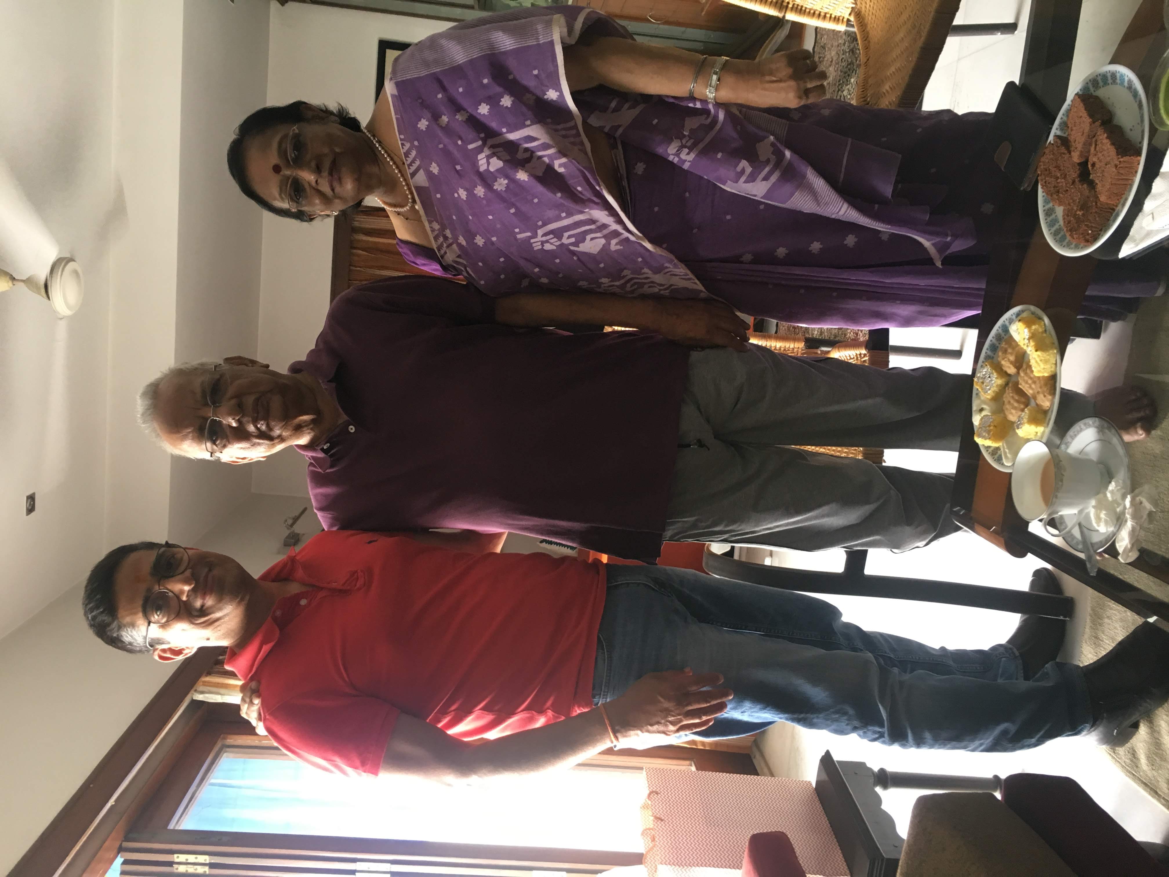 Kunwer Sachdev with S.B. Ganguly and family during a personal visit to Ganguly’s Kolkata residence