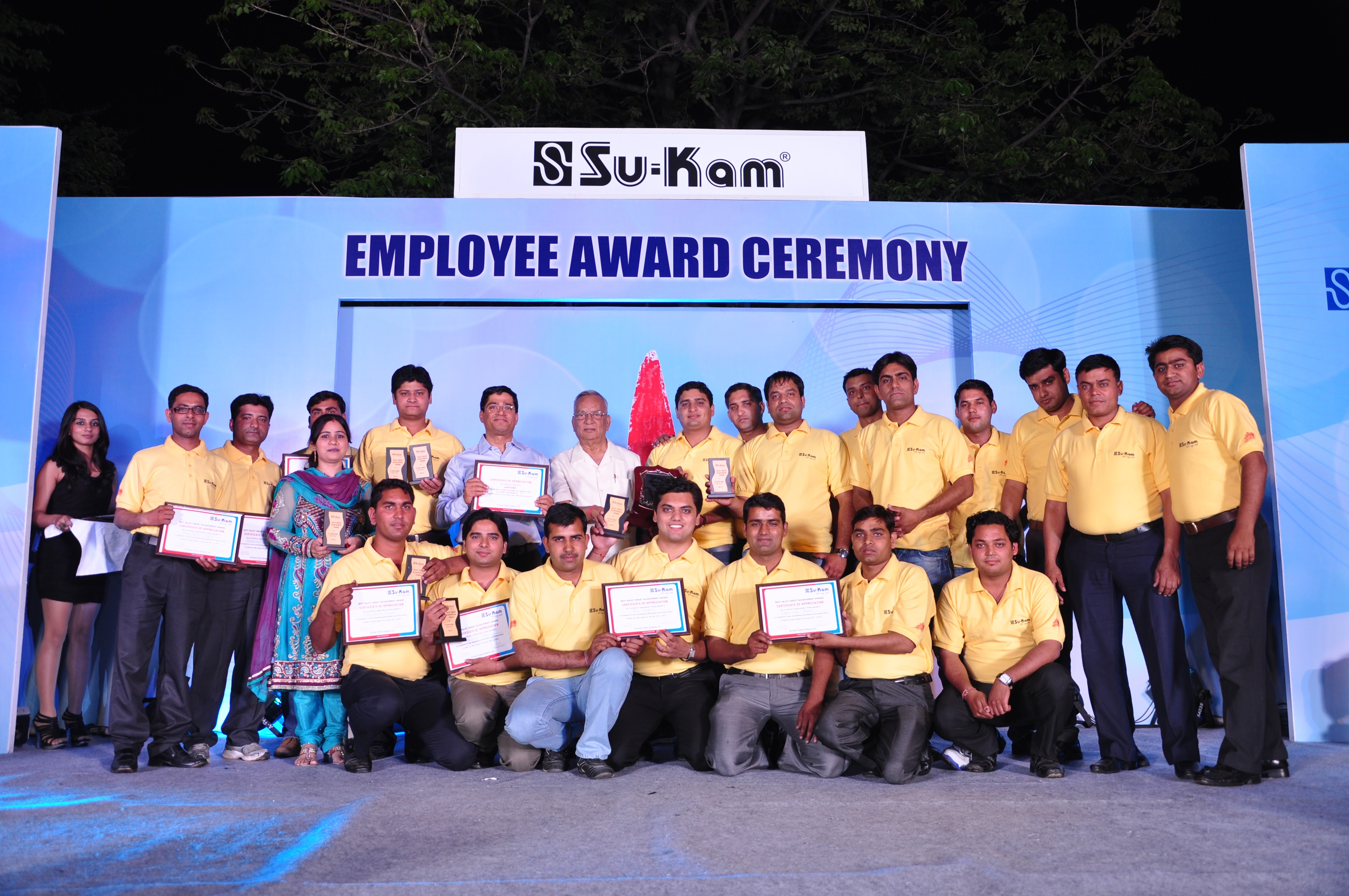 Su-Kam Employee Award Ceremony with S.B. Ganguly and the Su-Kam team
