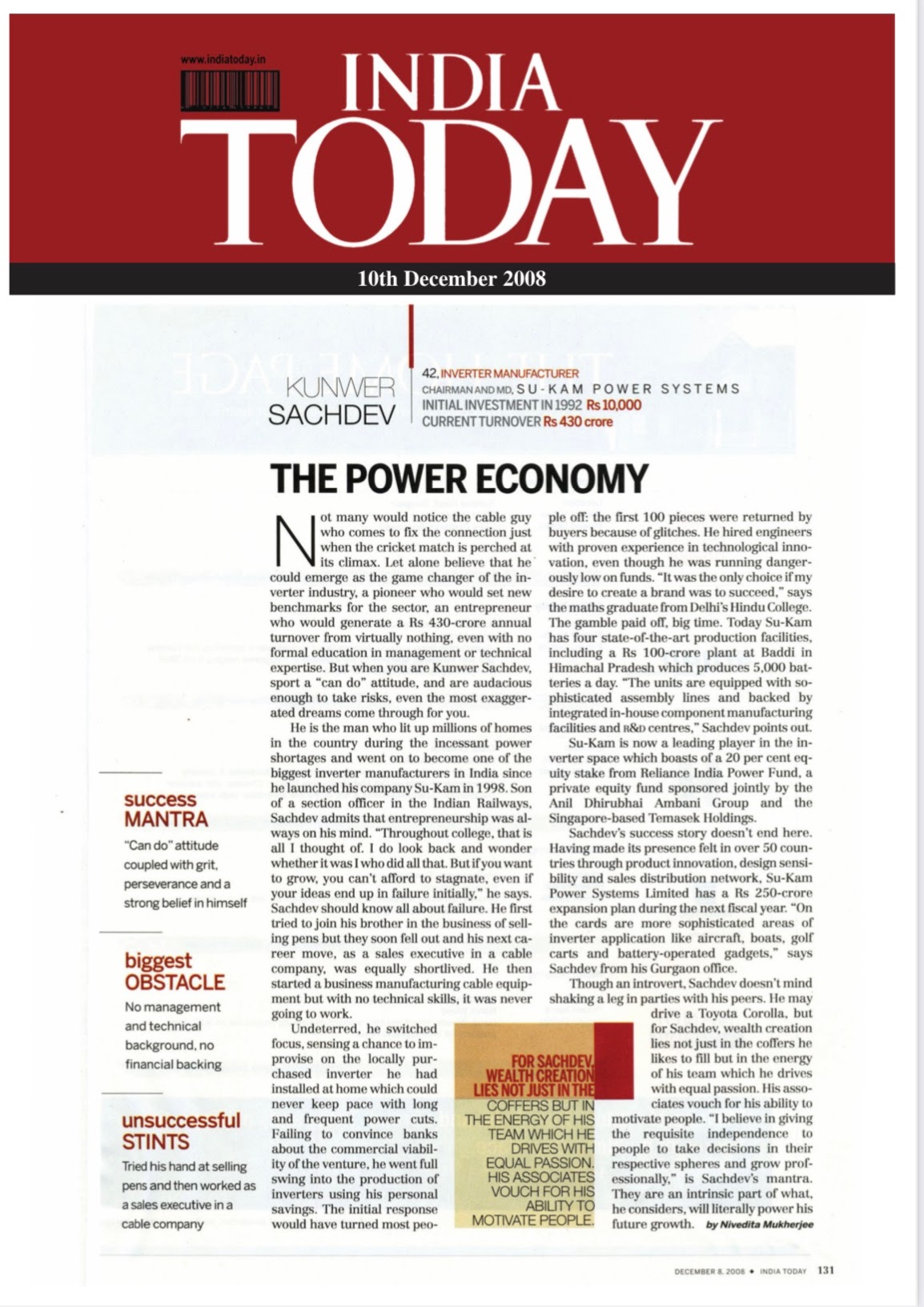 India Today Power Economy coverage